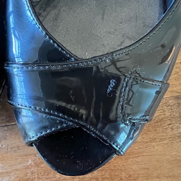 Stuart Weitzman black patent wedge - Picture 5 of 6